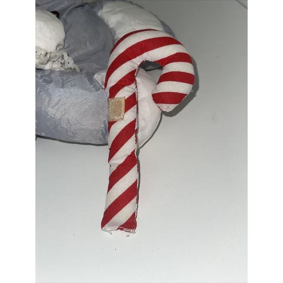 Fisher Price Puffalump Gray Christmas Mouse Candy Cane Plush 1987 Stuffed 12" - Picture 10 of 15